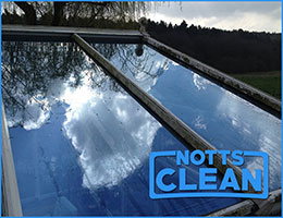 cleaner glass conservatory roof in notts before