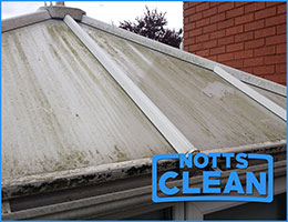 cleaning a plastic conservatory roof notts before